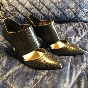 Croc leather bootie by Vince Camuto